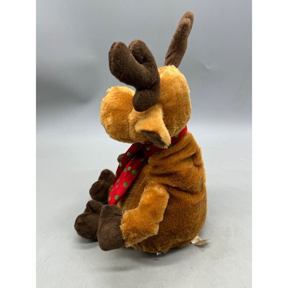 Dan Dee Collectors Christmas Animated Plush Reindeer With Scarf Sings READ - Picture 3 of 8